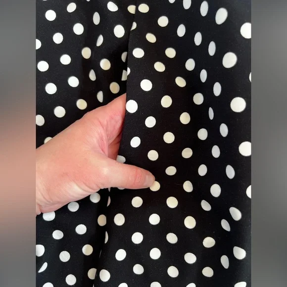 Kate Spade Lia dot ponte dress black white size XL - Picture 6 of 8